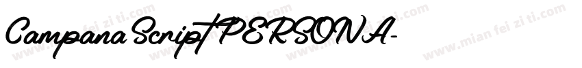 Campana Script PERSONA字体转换